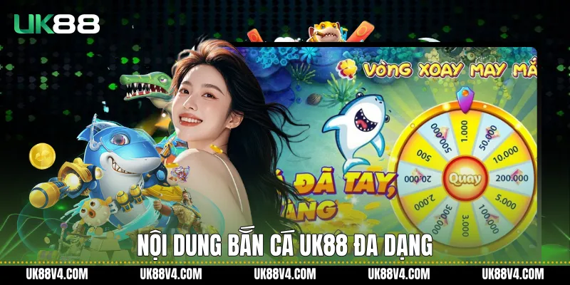 Nội dung bắn cá UK88 đa dạng